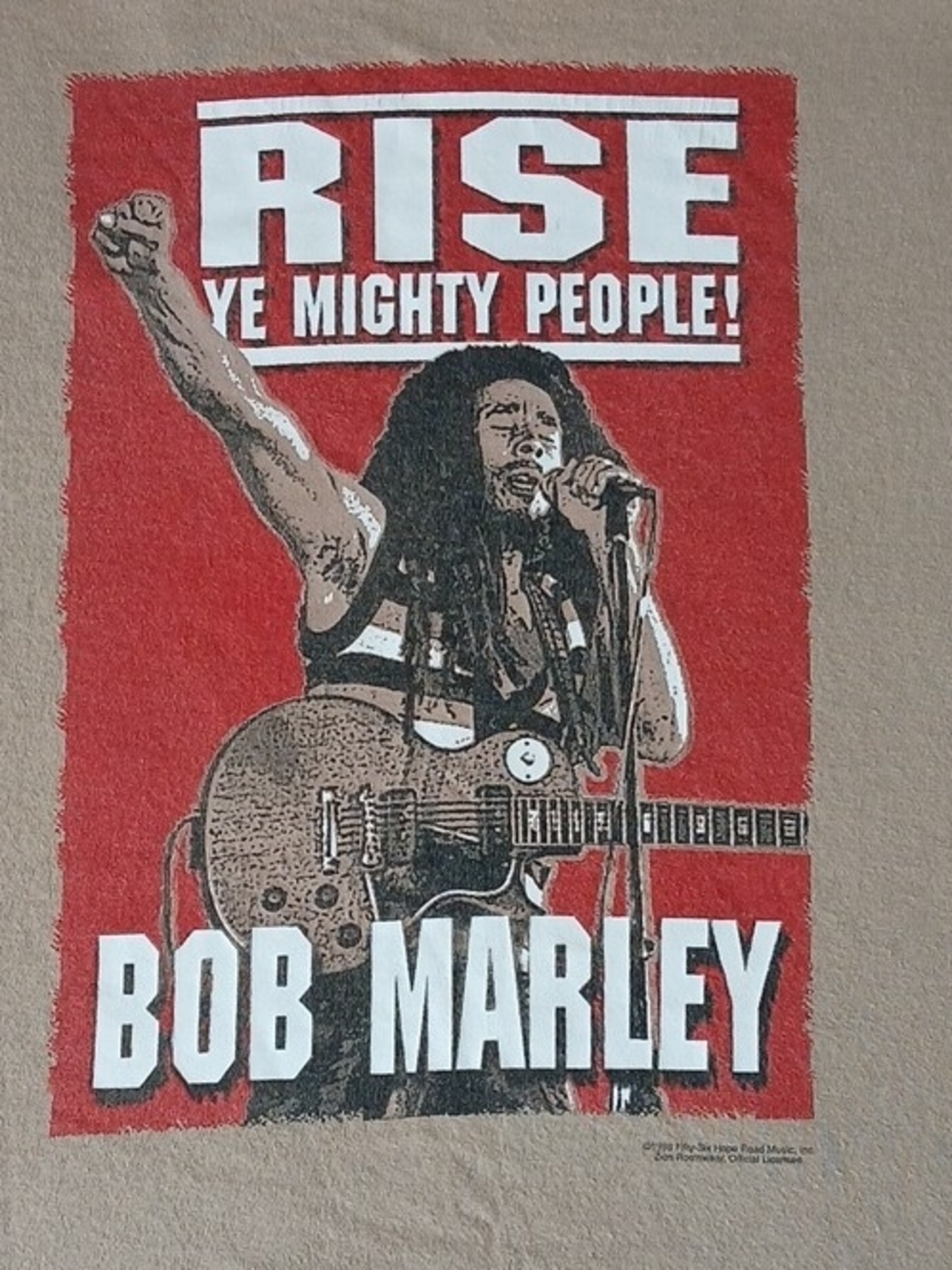 Vintage 1998 Bob Marley "Rise Ye Mighty People" Tee XXL Zion Rootswear 90's